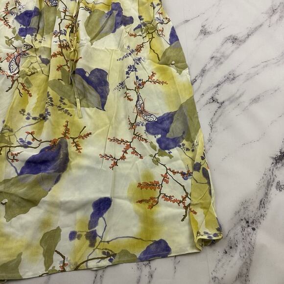 We Be Bop Womens Vintage Y2k Midi Skirt Plus Size 0x New Yellow Purple Butterfly - Picture 3 of 10